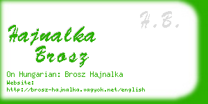 hajnalka brosz business card
